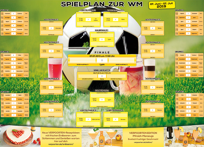 Aktueller Spielplan zur WM