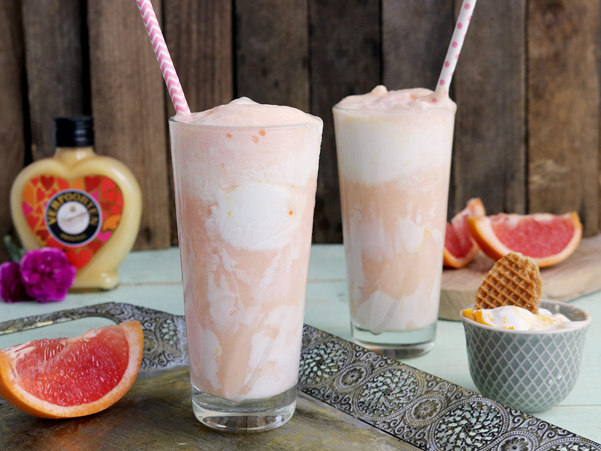 Grapefruit Pfirsich Float mit Verpoorten Original Eierlikör Bild 2 Grapefruit Pfirsich Float mit Verpoorten Original Eierlikör Bild 2