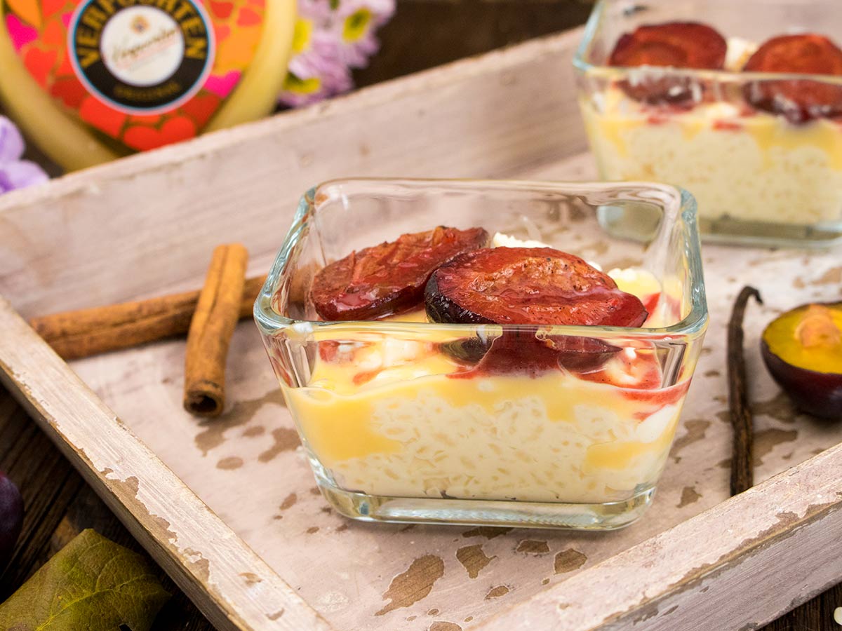 Milchreis mit Eierlikör und gebackenen Pflaumen Bild 3 Milchreis mit Eierlikör und gebackenen Pflaumen Bild 3