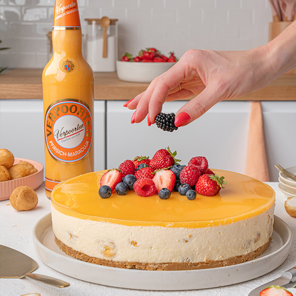 Pfirsich-Maracuja Windbeuteltorte - Kuchen ohne Backen