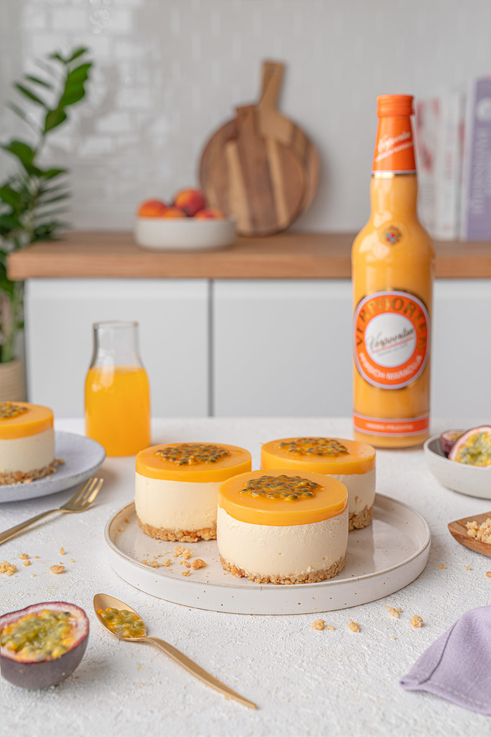Pfirsich-Maracuja-Joghurt-Törtchen mit Verpoorten Pfirsich-Maracuja Bild 1