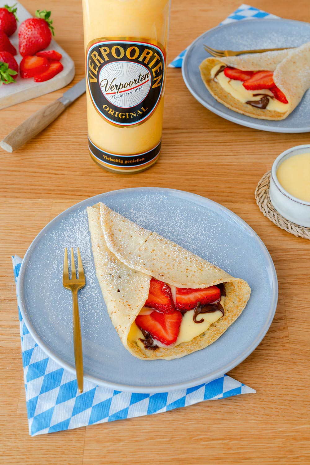 Verpoorten Crêpes mit Erdbeeren Bild 1 Verpoorten Crêpes mit Erdbeeren Bild 1