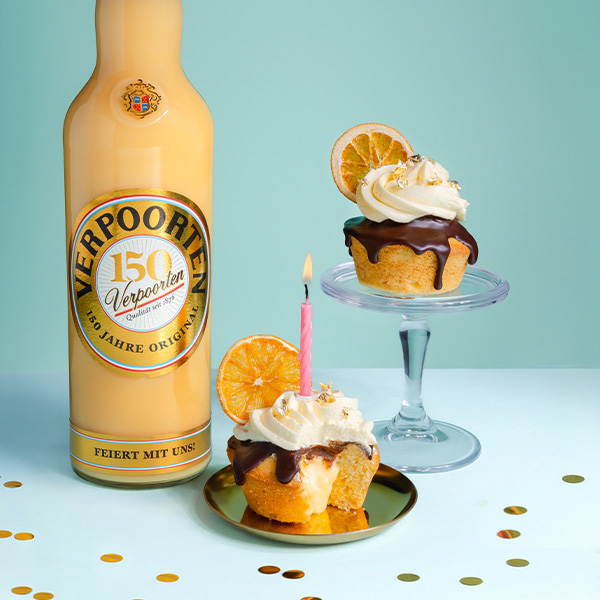 Verpoorten Cupcakes mit Orangen-Eierlikör-Kern